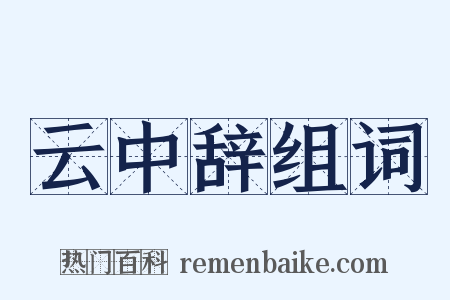 云中辞组词是什么意思的图片